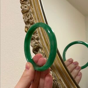 Green Jade Bangle Bracelet